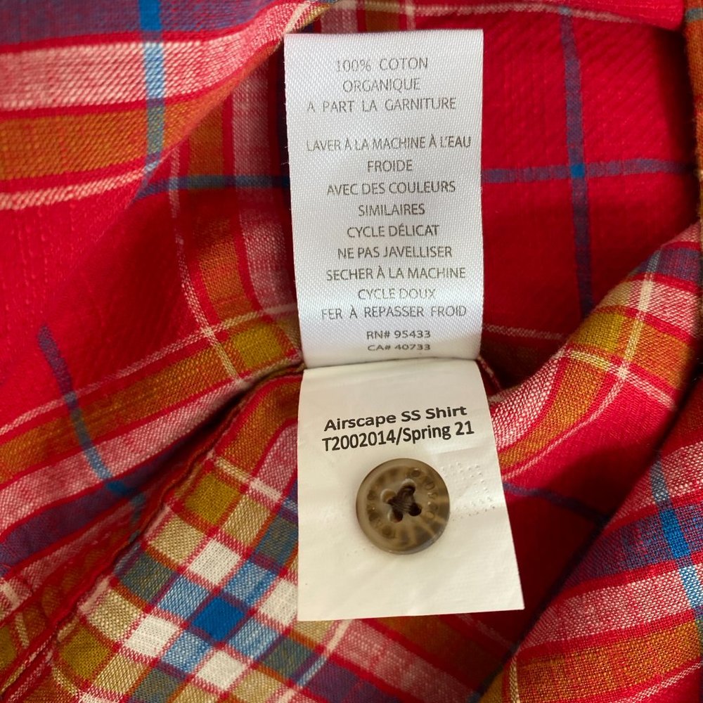 Toad & Co Plaid Airscape Short Sleeve Shirt Canoe  NWT XXL   - 1A1049 - Picture 5 of 6